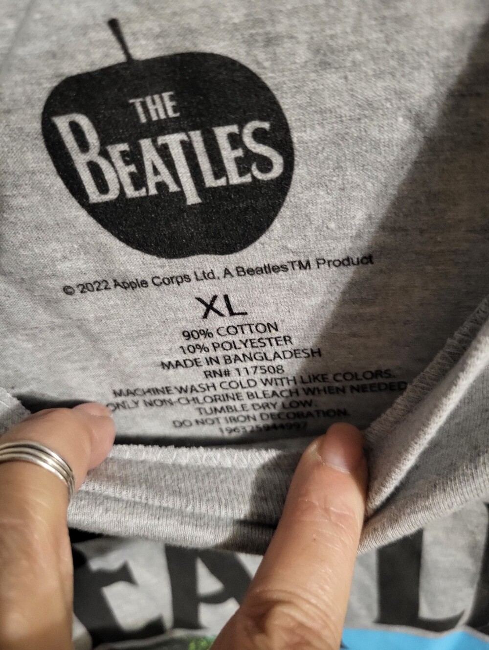 THE BEATLES GROUP ABBY ROAD Gray T SHIRT SIZE XL NEW - Picture 2 of 5